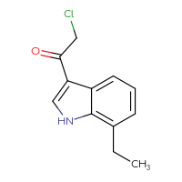 Chemical structure of 2-chloro-1-(7-ethyl-1H-indol-3-yl)ethan-1-one - CSSB00000183858