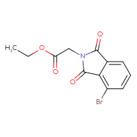 Chemical structure of ethyl 2-(4-bromo-1,3-dioxo-2,3-dihydro-1H-isoindol-2-yl)acetate - CSSB06904525603