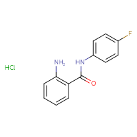 Chemical structure of 2-amino-N-(4-fluorophenyl)benzamide hydrochloride - CSSB20620704640