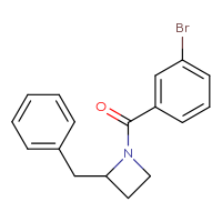 Chemical structure of 2-benzyl-1-(3-bromobenzoyl)azetidine - CSSB02041841700