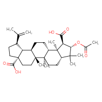 Chemical structure of (1R,2R,5S,8R,9R,10R,13R,14R,15R,16S,18R)-16-(acetyloxy)-1,2,14,17,17-pentamethyl-8-(prop-1-en-2-yl)pentacyclo[11.7.0.0²,¹⁰.0⁵,⁹.0¹⁴,¹⁸]icosane-5,15-dicarboxylic acid - CSSB00159261448