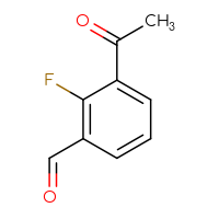 Chemical structure of 3-acetyl-2-fluorobenzaldehyde - CSSB00135305310