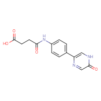 Chemical structure of 3-{[4-(5-oxo-4,5-dihydropyrazin-2-yl)phenyl]carbamoyl}propanoic acid - CSSB21253034599