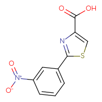 Chemical structure of 2-(3-nitrophenyl)-1,3-thiazole-4-carboxylic acid - CSSB00000361364