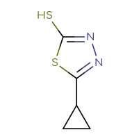 Chemical structure of 5-cyclopropyl-1,3,4-thiadiazole-2-thiol - CSSB00000765861