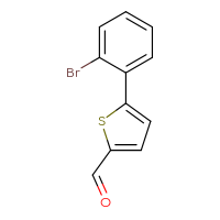 Chemical structure of 5-(2-bromophenyl)thiophene-2-carbaldehyde - CSSB00000736429