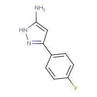 Chemical structure of 3-(4-fluorophenyl)-1H-pyrazol-5-amine - CSSB00011225248