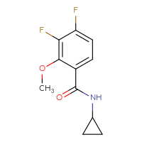 Chemical structure of N-cyclopropyl-3,4-difluoro-2-methoxybenzamide - CSSB03559050228