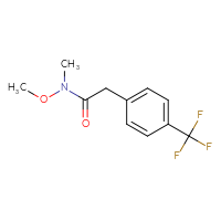 Chemical structure of N-methoxy-N-methyl-2-[4-(trifluoromethyl)phenyl]acetamide - CSSB00000507557