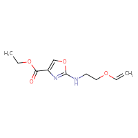Chemical structure of ethyl 2-{[2-(ethenyloxy)ethyl]amino}-1,3-oxazole-4-carboxylate - CSSB21495841151