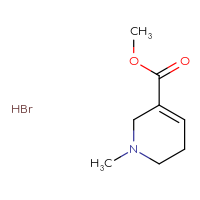 Chemical structure of methyl 1-methyl-1,2,5,6-tetrahydropyridine-3-carboxylate hydrobromide - CSSB00000211922