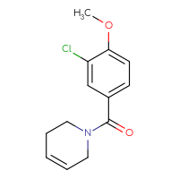 Chemical structure of 1-(3-chloro-4-methoxybenzoyl)-1,2,3,6-tetrahydropyridine - CSSB01997951883
