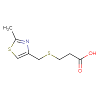 Chemical structure of 3-{[(2-methyl-1,3-thiazol-4-yl)methyl]sulfanyl}propanoic acid - CSSB00000230772