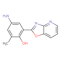 Chemical structure of 4-amino-2-methyl-6-{[1,3]oxazolo[4,5-b]pyridin-2-yl}phenol - CSSB00132433826