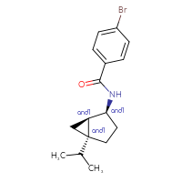 Chemical structure of rac-4-bromo-N-[(1R,2S,5S)-5-(propan-2-yl)bicyclo[3.1.0]hexan-2-yl]benzamide - CSSB02220371719