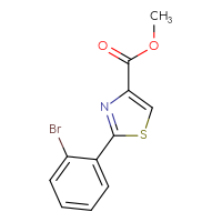 Chemical structure of methyl 2-(2-bromophenyl)-1,3-thiazole-4-carboxylate - CSSB00012347566