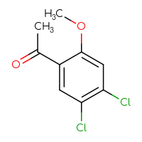 Chemical structure of 1-(4,5-dichloro-2-methoxyphenyl)ethan-1-one - CSSB00011017061