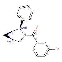 Chemical structure of rac-(1R,2S,5S)-3-(3-bromobenzoyl)-2-phenyl-3-azabicyclo[3.1.0]hexane - CSSB21432563020