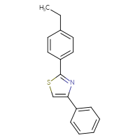 Chemical structure of 2-(4-ethylphenyl)-4-phenyl-1,3-thiazole - CSSB00040945443