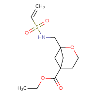 Chemical structure of ethyl 1-(ethenesulfonamidomethyl)-2-oxabicyclo[3.1.1]heptane-5-carboxylate - CSSB21332051337