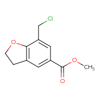Chemical structure of methyl 7-(chloromethyl)-2,3-dihydro-1-benzofuran-5-carboxylate - CSSB03555369679