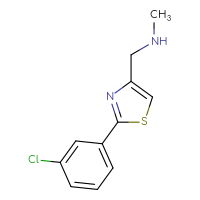 Chemical structure of {[2-(3-chlorophenyl)-1,3-thiazol-4-yl]methyl}(methyl)amine - CSSB00000225707