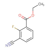 Chemical structure of ethyl 3-cyano-2-fluorobenzoate - CSSB00009874772