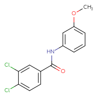 Chemical structure of 3,4-dichloro-N-(3-methoxyphenyl)benzamide - CSSB00046105095
