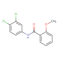 Chemical structure of N-(3,4-dichlorophenyl)-2-methoxybenzamide - CSSB00046224368