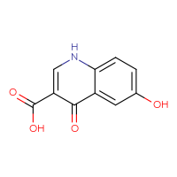 Chemical structure of 6-hydroxy-4-oxo-1,4-dihydroquinoline-3-carboxylic acid - CSSB00010369335