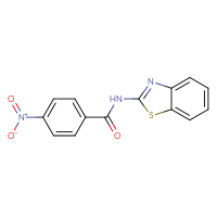 Chemical structure of N-(1,3-benzothiazol-2-yl)-4-nitrobenzamide - CSSB00015309749