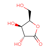 Chemical structure of (3R,4R,5R)-3,4-dihydroxy-5-(hydroxymethyl)oxolan-2-one - CSSB00015737362