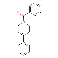 Chemical structure of 1-benzoyl-4-phenyl-1,2,3,6-tetrahydropyridine - CSSB00032144206