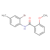 Chemical structure of N-(2-bromo-4-methylphenyl)-2-methoxybenzamide - CSSB00000578781