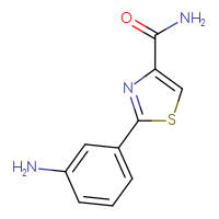 Chemical structure of 2-(3-aminophenyl)-1,3-thiazole-4-carboxamide - CSSB00010313003