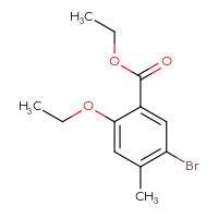 Chemical structure of ethyl 5-bromo-2-ethoxy-4-methylbenzoate - CSSB00010827495
