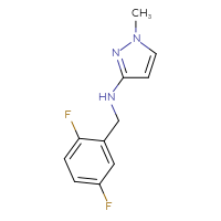 Chemical structure of N-[(2,5-difluorophenyl)methyl]-1-methyl-1H-pyrazol-3-amine - CSSB00000374537