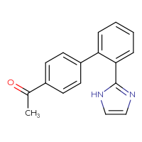 Chemical structure of 1-[2'-(1H-imidazol-2-yl)-[1,1'-biphenyl]-4-yl]ethan-1-one - CSSB06582110447