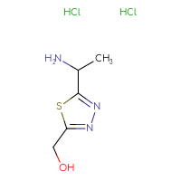 Chemical structure of [5-(1-aminoethyl)-1,3,4-thiadiazol-2-yl]methanol dihydrochloride - CSSB00160573123