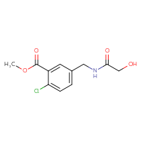 Chemical structure of methyl 2-chloro-5-[(2-hydroxyacetamido)methyl]benzoate - CSSB01506355996