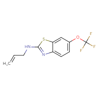 Chemical structure of N-(prop-2-en-1-yl)-6-(trifluoromethoxy)-1,3-benzothiazol-2-amine - CSSB15046136126