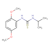 Chemical structure of 1-(2,5-dimethoxyphenyl)-3-(propan-2-yl)thiourea - CSSB00000386819