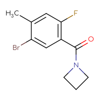 Chemical structure of 1-(5-bromo-2-fluoro-4-methylbenzoyl)azetidine - CSSB02495350788