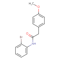 Chemical structure of N-(2-bromophenyl)-2-(4-methoxyphenyl)acetamide - CSSB00000579979