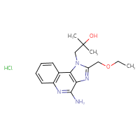 Chemical structure of 1-[4-amino-2-(ethoxymethyl)-1H-imidazo[4,5-c]quinolin-1-yl]-2-methylpropan-2-ol hydrochloride - CSSB00159249970