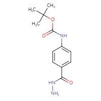 Chemical structure of tert-butyl N-[4-(hydrazinecarbonyl)phenyl]carbamate - CSSB00000018272