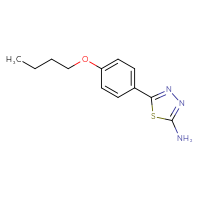 Chemical structure of 5-(4-butoxyphenyl)-1,3,4-thiadiazol-2-amine - CSSB00000411533