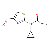 Chemical structure of N-cyclopropyl-N-(4-formyl-1,3-thiazol-2-yl)acetamide - CSSB00000054227