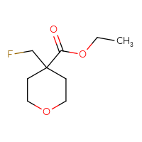 Chemical structure of ethyl 4-(fluoromethyl)oxane-4-carboxylate - CSSB00037279287