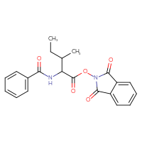 Chemical structure of 1,3-dioxo-2,3-dihydro-1H-isoindol-2-yl 3-methyl-2-(phenylformamido)pentanoate - CSSB00133016453